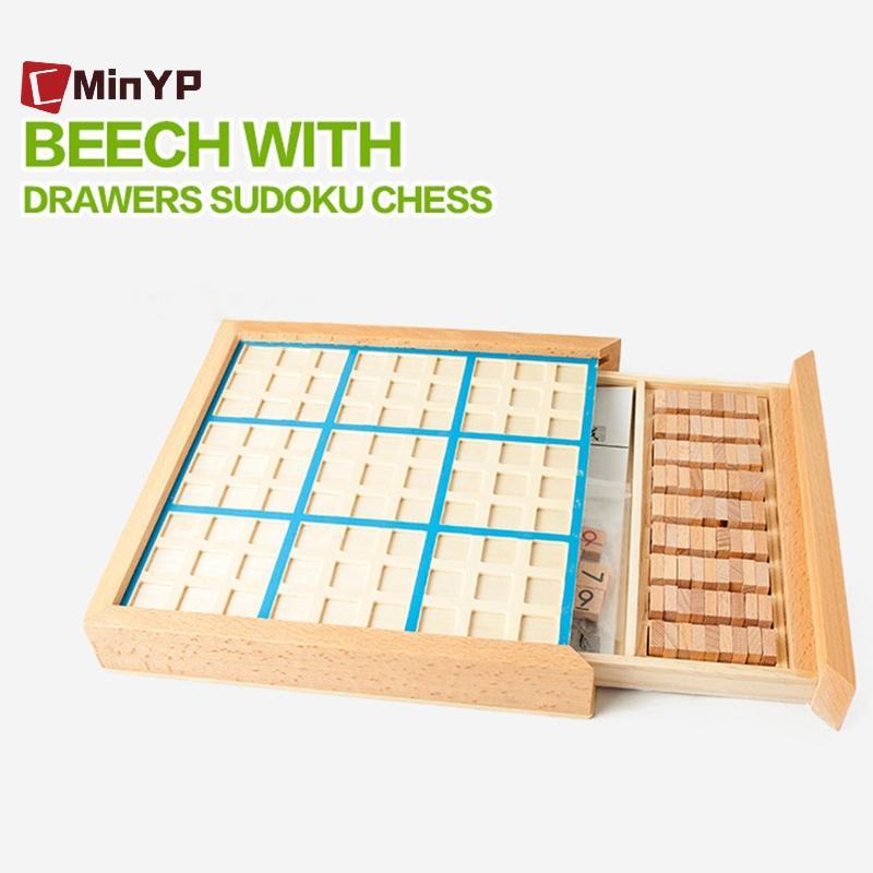 CyinYP Sudoku Wooden Puzzle, Bảng 4x4, 6x6 và 9x9, Câu đố Cờ Vua, Phù Hợp Cho Người Lớn