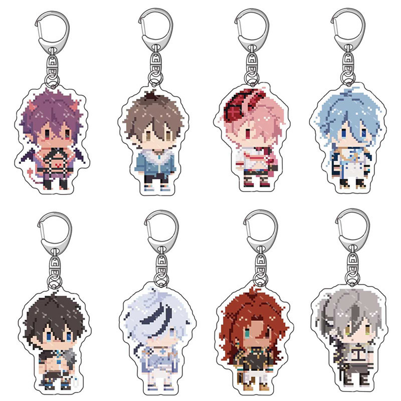 Cartoon Game NU: Carnival Peripheral Keychains Pixel Version Figures Kuya Morvay Aster Acrylic Keych