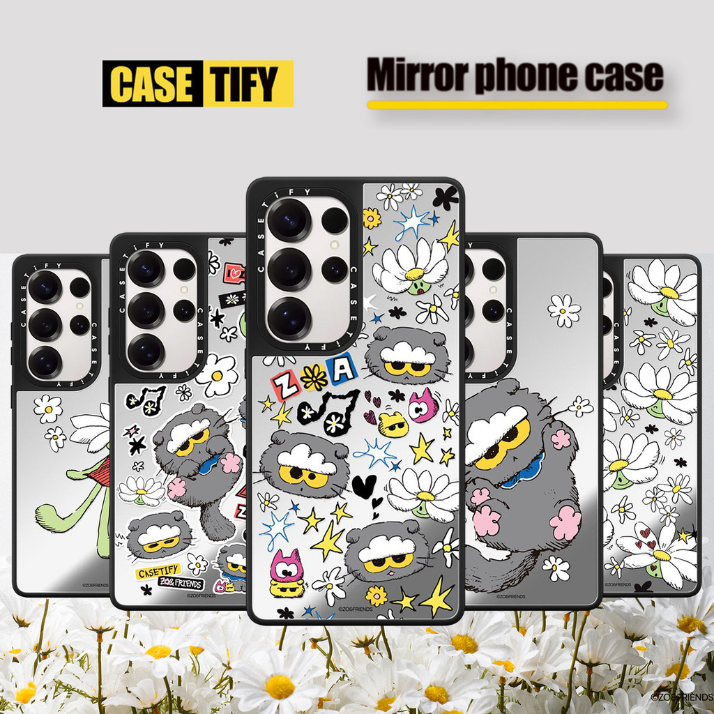 Flower cat casetify Samsung mirror phone case for Samsung Galaxy S25Ultra compatible with S24 Plus s