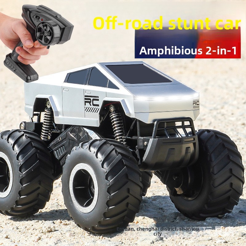 Xe điều khiển từ xa đổ bộ xuyên biên giới 2.4G 1: 16 Tesla Cyber Four-Wheel Drive Off-Road Climbing 