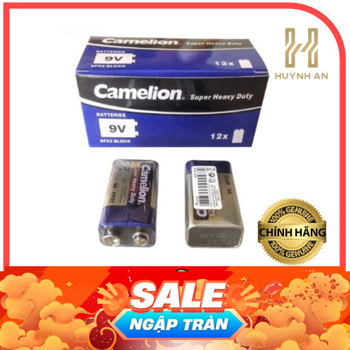 Pin Camelion 9V 6F22 - Pin Vuông 9V Xanh - Chính Hãng- 1 Viên