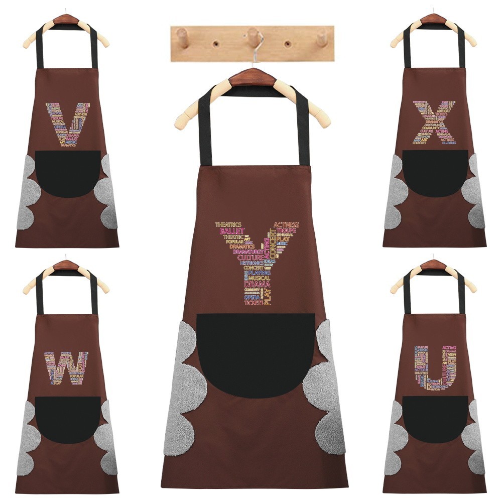 Chef Sleeveless Apron Waiter Kitchen Cooking Tools Kitchen With Pocket Letter Pattern Kitchen Access