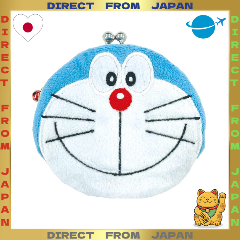 【DIRECT FROM JAPAN】Doraemon Plush Coin Purse — Face DR-0033A