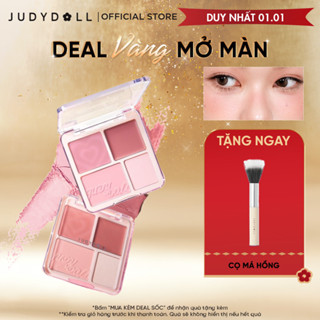  Bảng Phấn Má Hồng Bắt Sáng JUDYDOLL 4 Ô Tông Lì Đa Năng Mềm Mịn Trang Điểm Tự Nhiên Lâu Trôi 