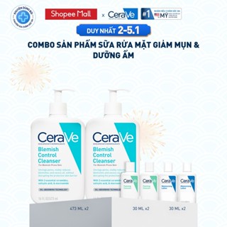  Bộ sản phẩm CeraVe sữa rửa mặt giảm mụn & dưỡng ẩm Blemish Control Cleanser & Lotion 