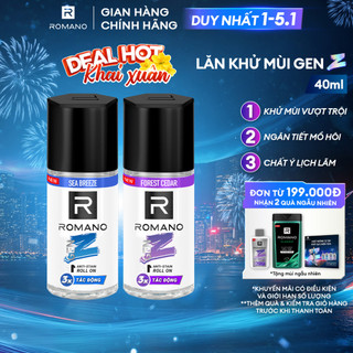   SẢN PHẨM MỚI  Lăn khử mùi nam ngăn vệt ố vàng Romano Gen Z 40ml 