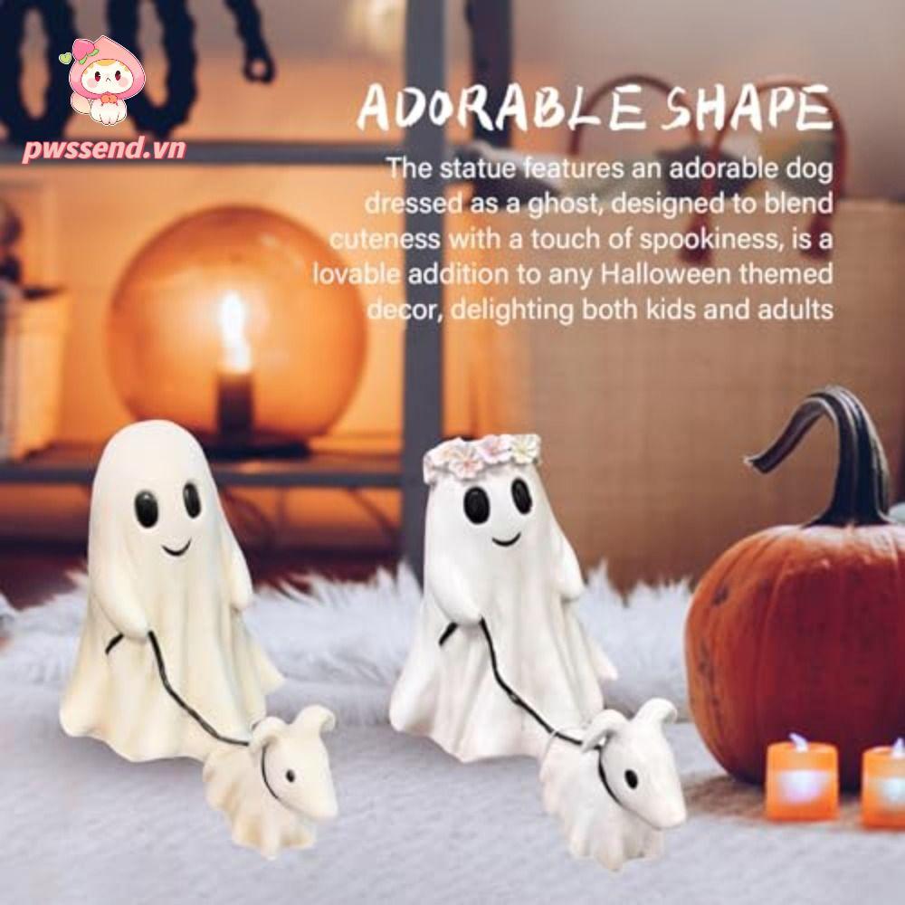 PWSSEND Ma Quái Chó Halloween Bức Tượng, Ma Đi Bộ Trong Nhà Ngoài Trời Ma Đi Bộ Chó Tượng, Halloween