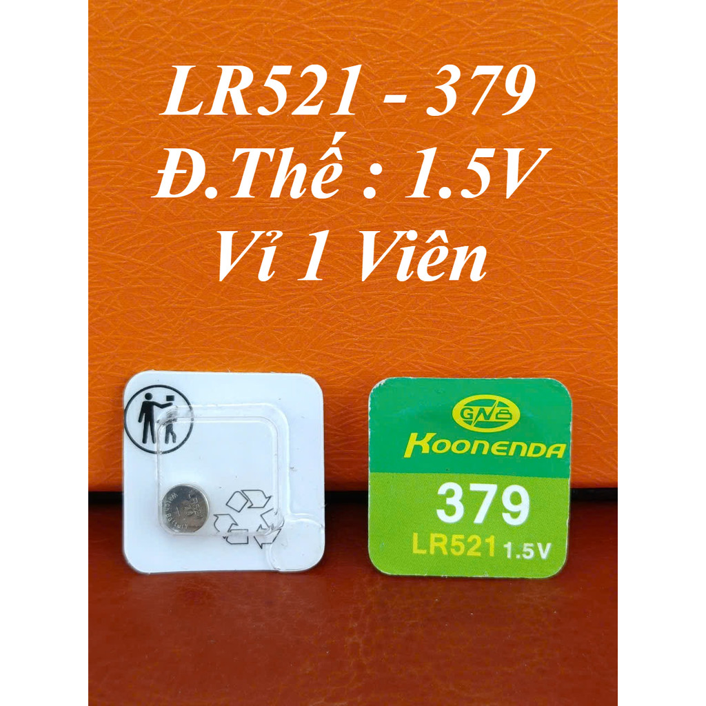 Pin  LR521, AG0 ,SR521SW, 379 Vỉ 1 Viên