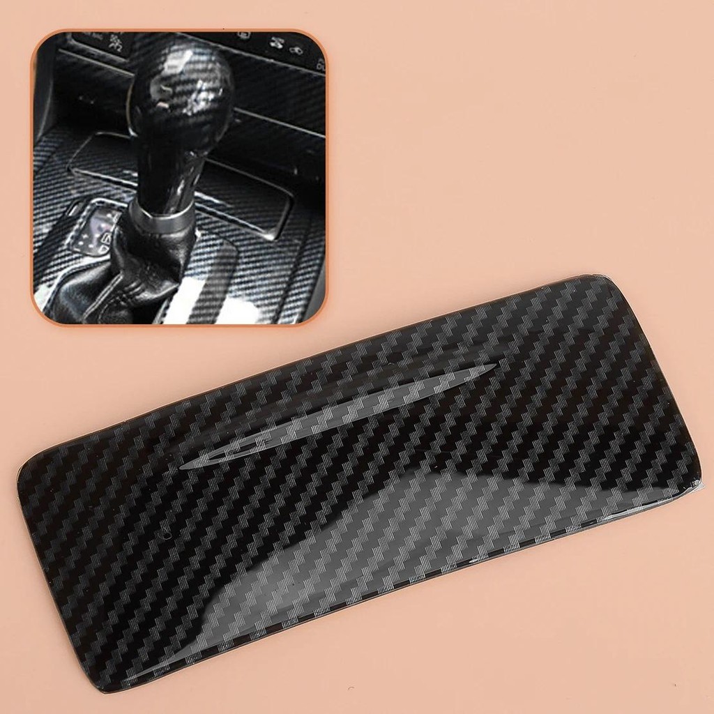 Đen Sợi Carbon Phong Cách Tự Động Bánh Răng Dịch Chuyển Bảng Điều Khiển Trên Bao Viền ABS Phù Hợp Ch