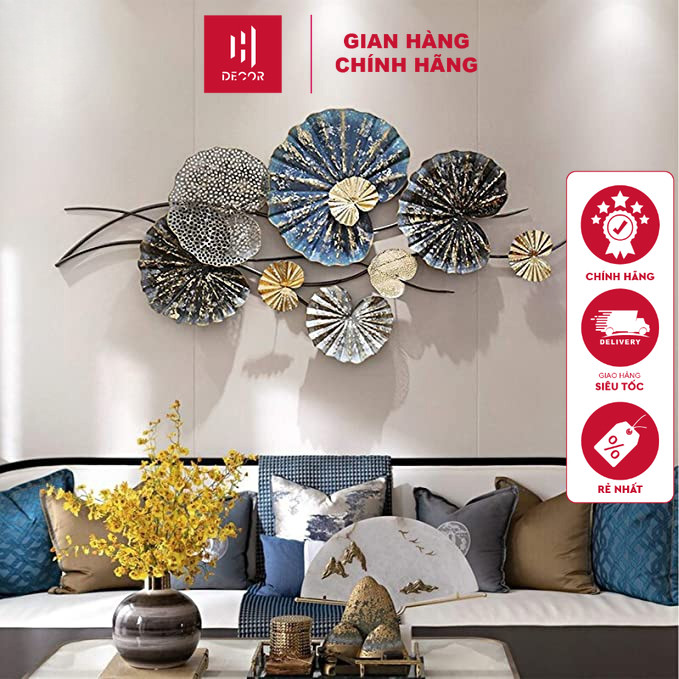 Tranh Sắt Lá Sen Treo Tường Nghệ Thuật Phong Cách Bắc Âu Trang Trí Nội Thất Mã 2411 - HDECOR