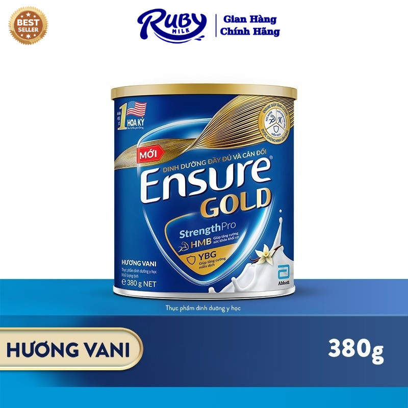 Sữa bột Ensure Gold Abbott hương vani (HMB) 380g