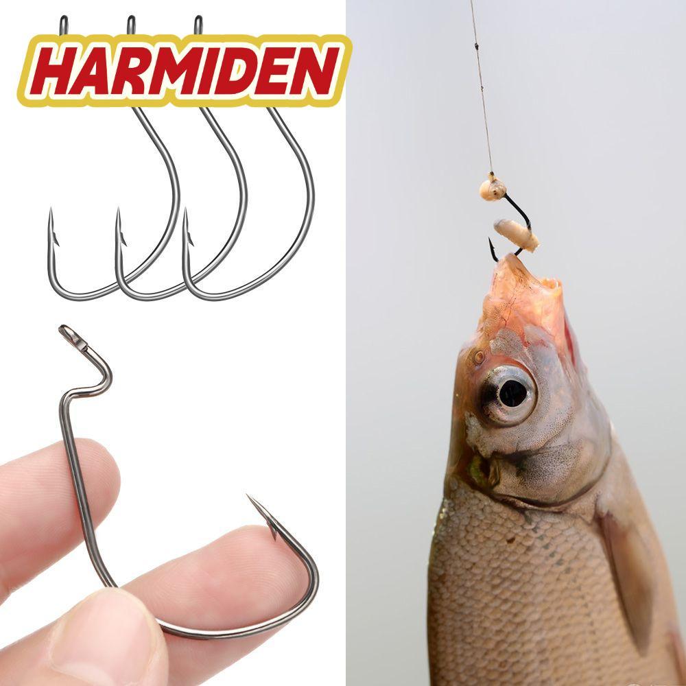 HARMIDEN 10 Chiếc Móc Câu Offset Thép Gai Softjerk Anzuelos Worm Hook