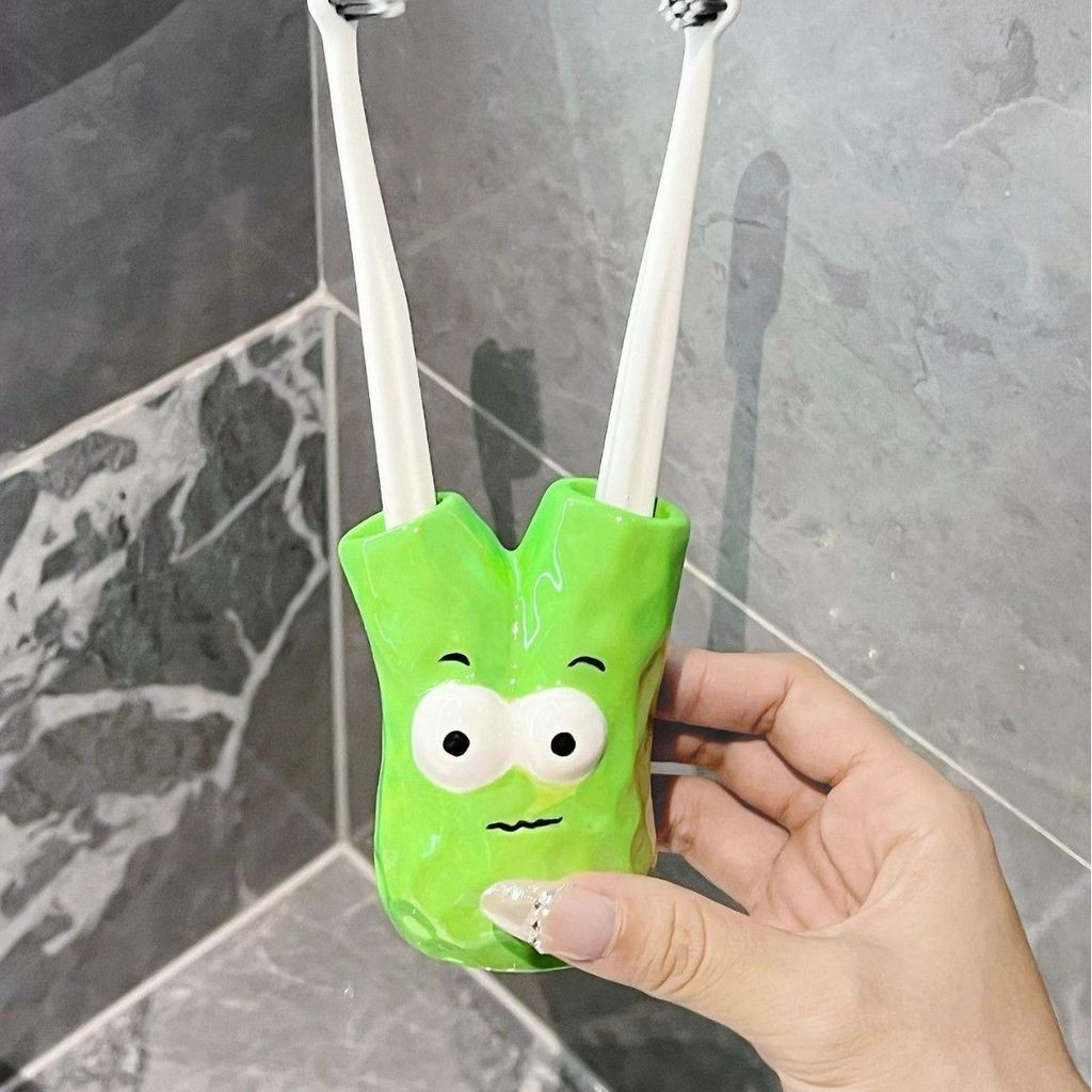 PP Toothbrush holder for daily use, couple's home accessories, toothbrush cup for two, couple's bath