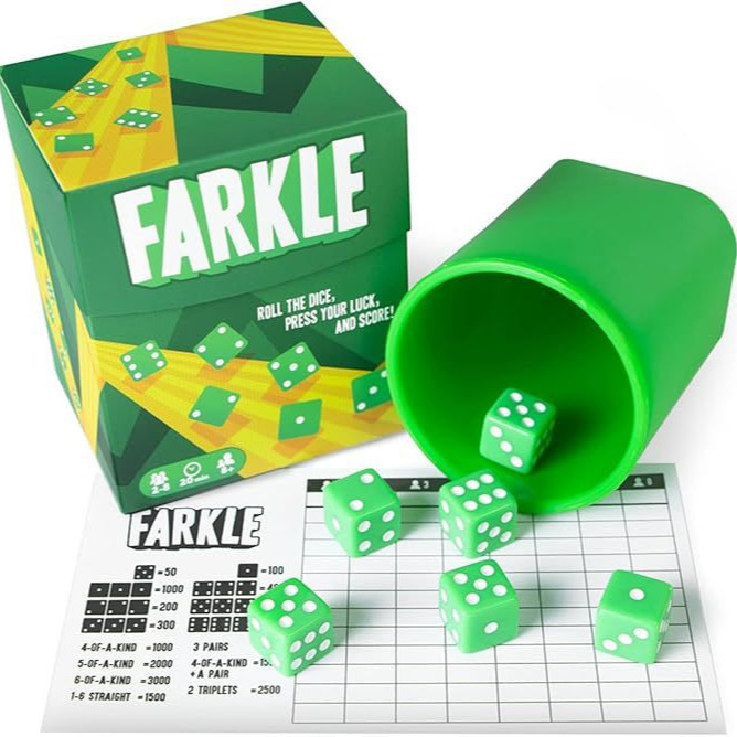 Sản phẩm mới Brybelly Farkle Family Dice Game Classic Dice Game Board Game Đạo cụ trò chơi