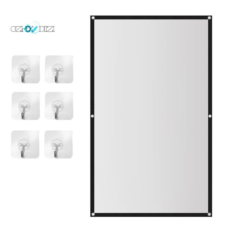 Màn hình máy chiếu di động cho rạp hát tại nhà Ngoài trời HD Trắng có thể gập lại Chống nhăn (84Inch