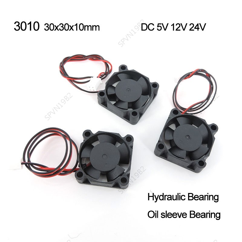 Quạt làm mát 3cm DC 5V 12V 24V 3010 30MM 30 * 30 * 10MM Quạt máy in 3D Tay áo dầu Vòng bi thủy lực D