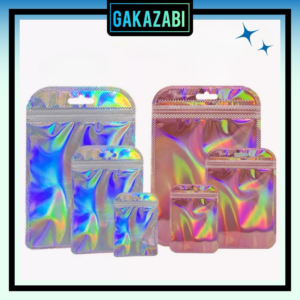 [Sỉ 50 Cái] Túi Zip Hologram Bạc/Hồng Phản Chiếu 7 Màu – Túi Zip Túi Bạc Đựng Móc Khóa, Trang Sức