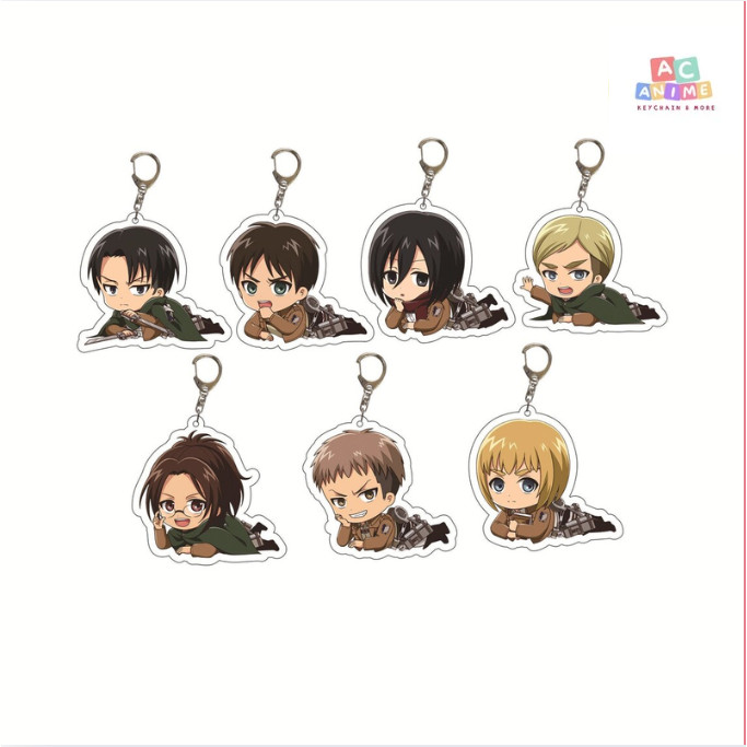 Móc khoá Anime | AoT Charms | Acrylic Keychains | Anime Keychains | Levi | Mikasa | Hanji | Armin | 