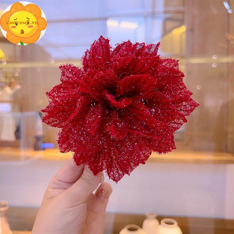 VASTJI Rose Mesh sel Flower Sweet Fashion Clothing Accessories VN