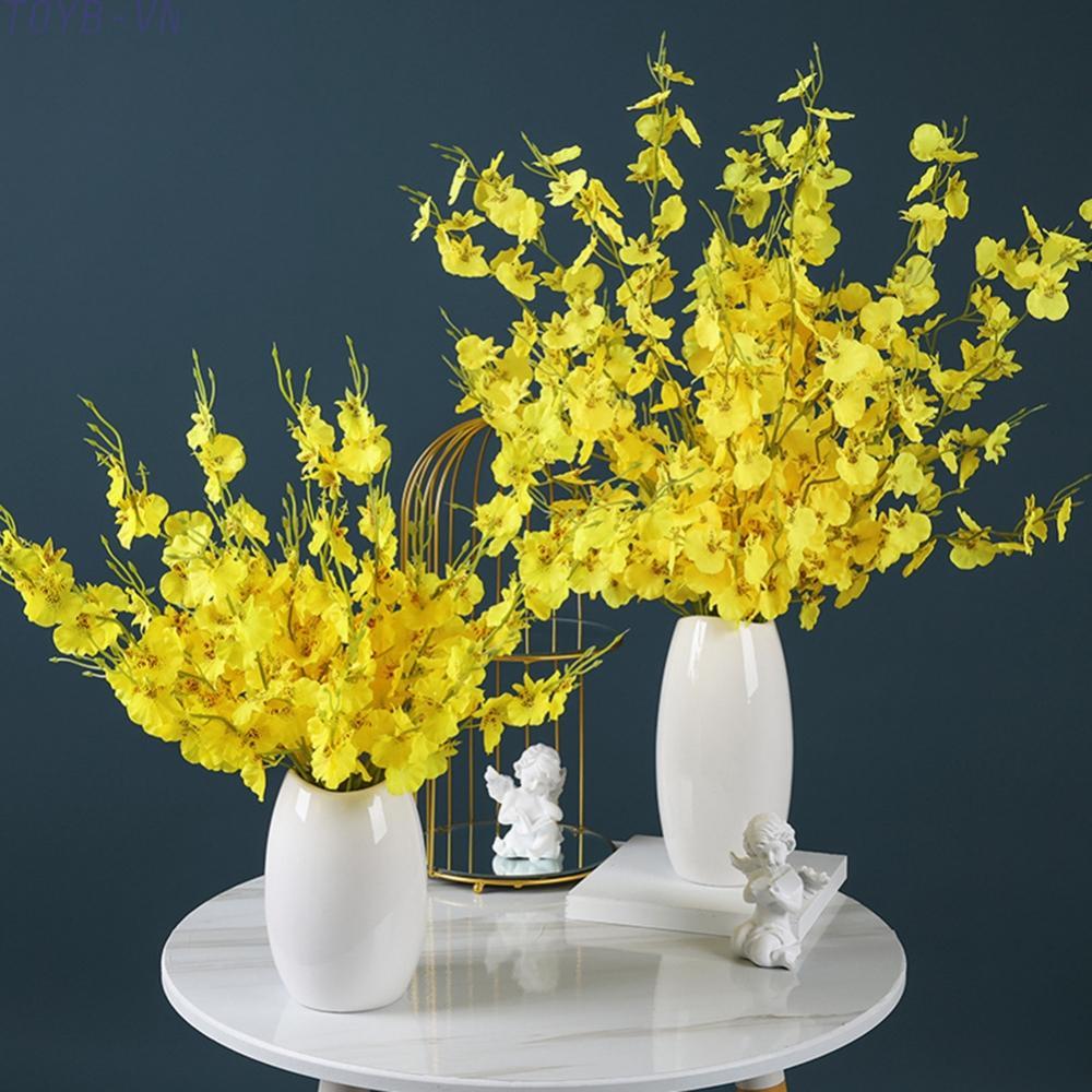 【TOYBOX】Joyful Yellow Artificial Phalaenopsis Decorative Flower for Living Rooms