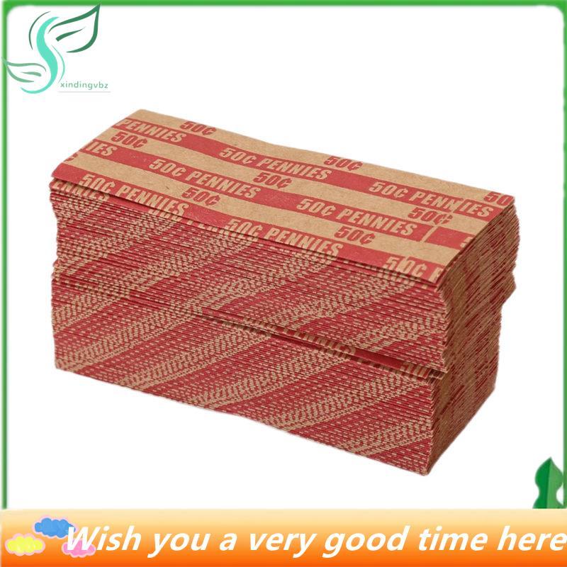  Star  100 CÁI Penny Coin Wrappers Penny Tay áo phẳng như giấy thể hiện Giấy gói Penny Rolls