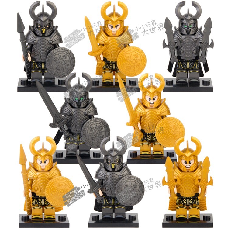 Thor Asgard Guard KT1044 Corey Người lính thời trung cổ Đồ chơi lắp ráp nhân vật nhỏ