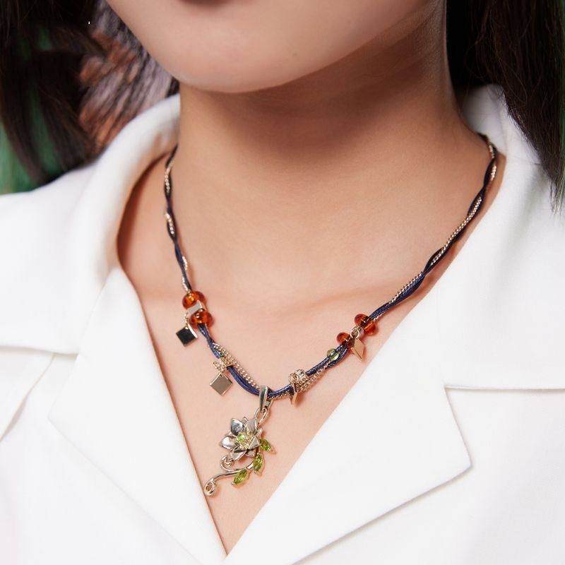 < Genshin > Yulin và Flying Sand Series Tinali Vòng cổ ấn tượng Trâm cài Anime Trò chơi Hàng hóa Phụ