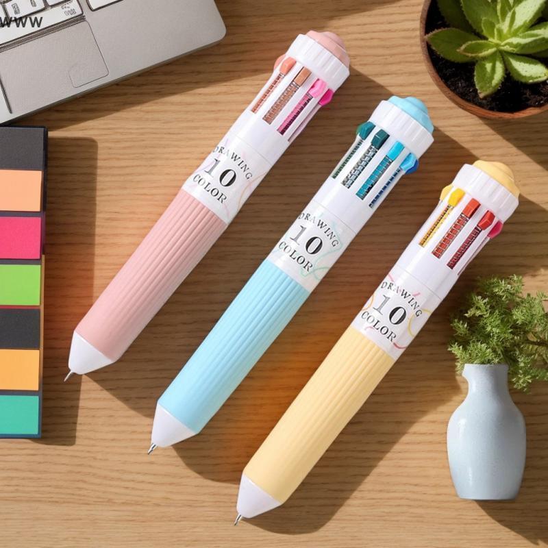 [auz] 28 Color Ballpoint Pen 0.8mm Soft Grip Press Multicolor Writing Pen For Drawing School Supplie