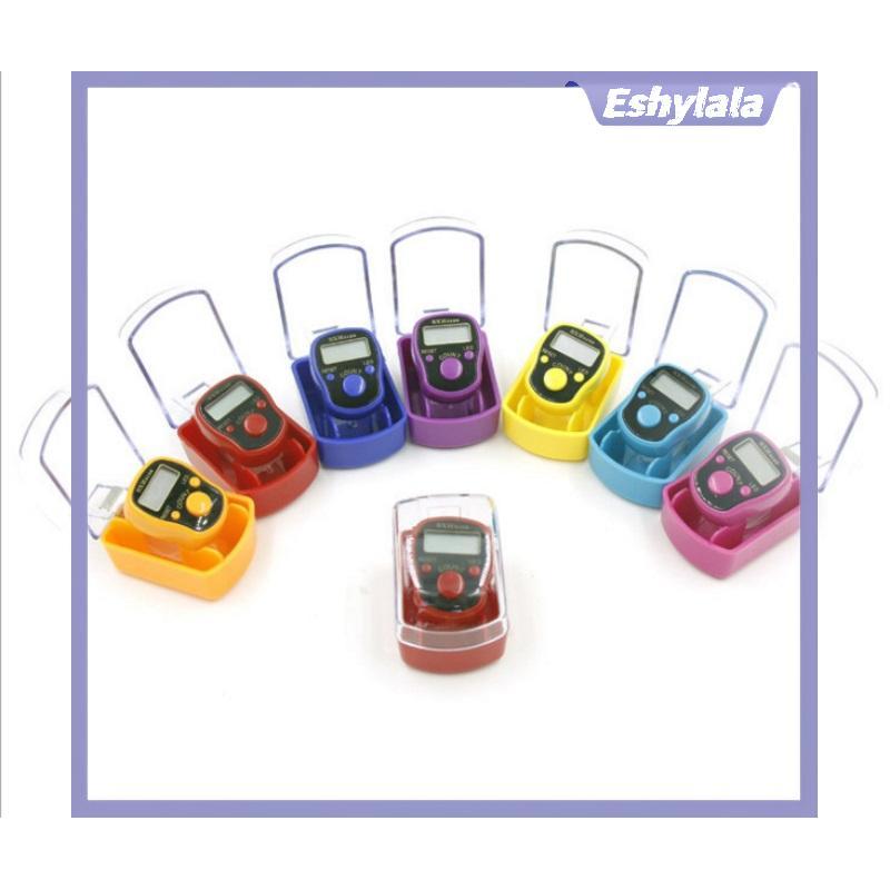 Eshylala 5 chữ số LED Tally Counter Finger Ring Hand Tally Counter Hẹn giờ kỹ thuật số