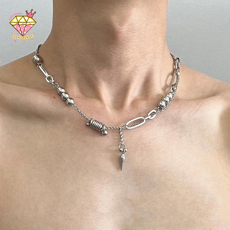 [DIAMONDWIND] Vòng cổ mặt đinh tán Hip-Hoppunk, thép titan, dây chuyền đẹp mắt - quà tặng Việt Nam