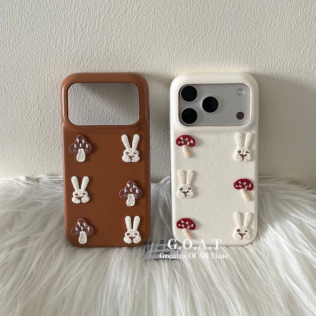 G.O.A.T Vỏ Thỏ Nấm Tương Thích Cho iPhone 17 Pro Max iPhone 17 16 15 14 Pro Max Ốp điện thoại Bảo Vệ