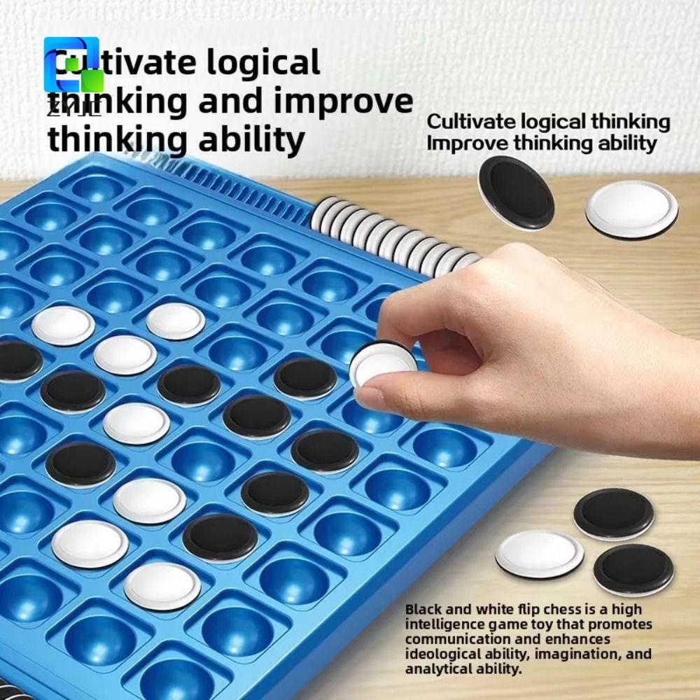 ZYJC Flip Black White Chess Board, Trò chơi trên bàn tương tác giữa cha mẹ và con cái Kid Overturn C