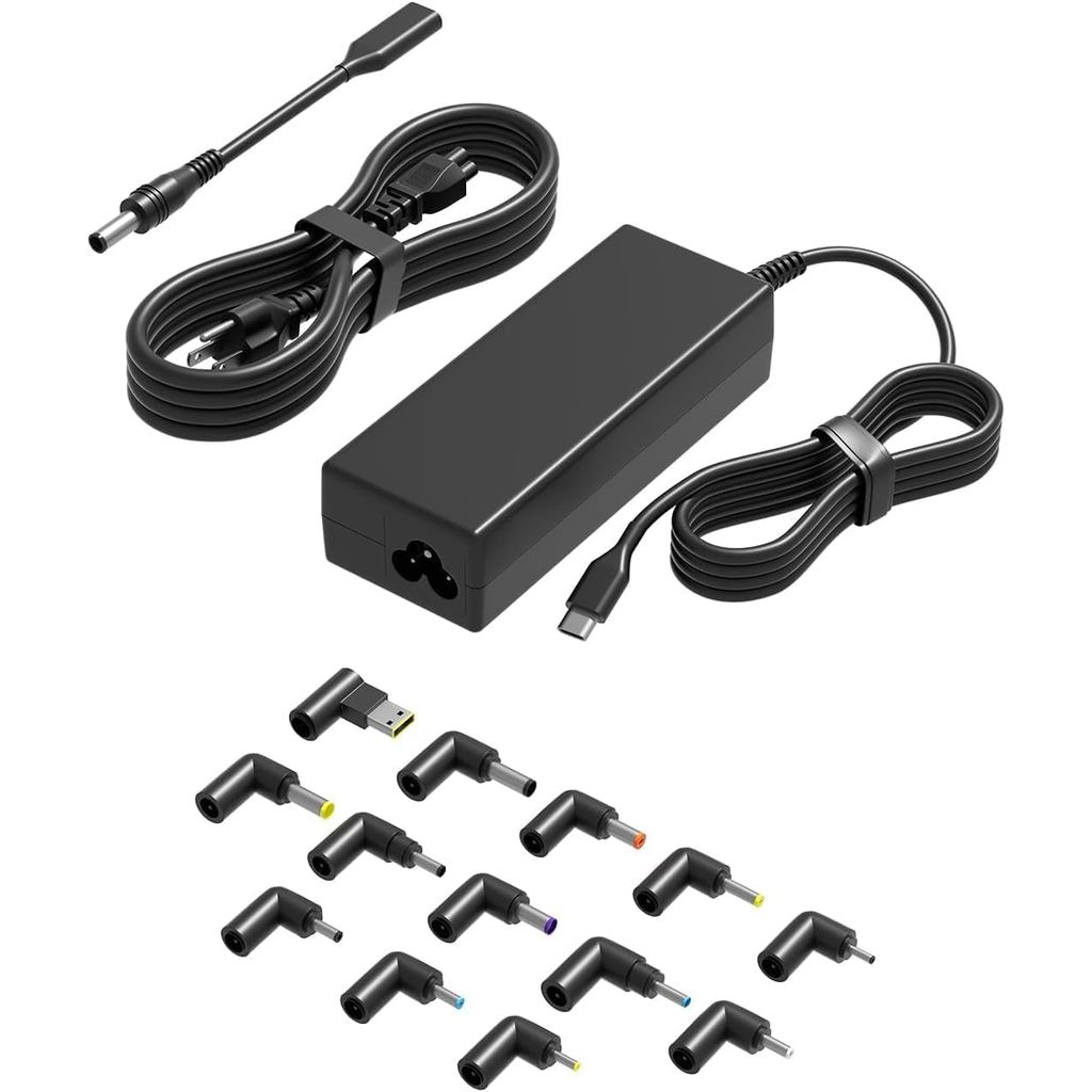 Bộ sạc Laptop đa năng 100W có cổng sạc USB-C và 15​ Tương thích với Lenovo Dell HP Acer Asus MacBook
