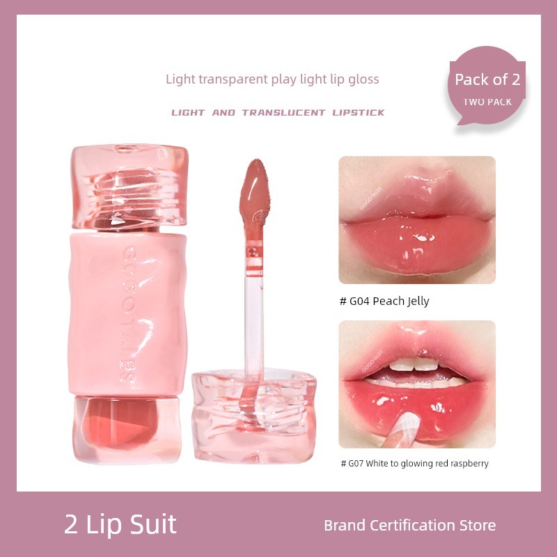 [Bộ 2 Miếng] GOGO TALES GOGO TALES Ánh Sáng Trong Suốt Bóng Son Bóng Nước Gương Bóng Thủy Tinh Son B