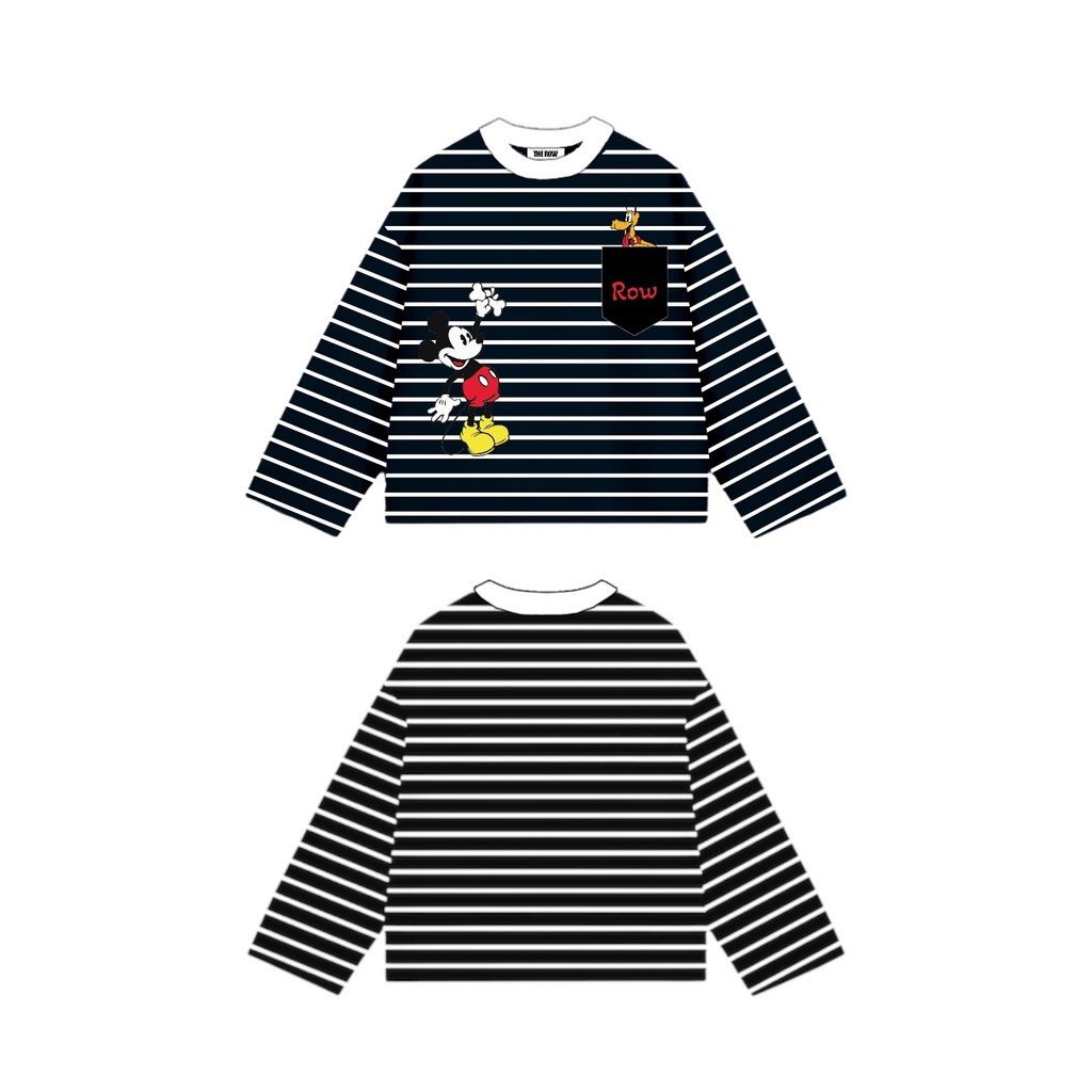 THEROW Áo Thun Tay Dài " PHỐI TÚI " Long Sleeve Boxy 250gsm Form Rộng Cổ Tròn Unisex Nam Nữ Phong Cách Basic Thoải Mái | BigBuy360 - bigbuy360.vn