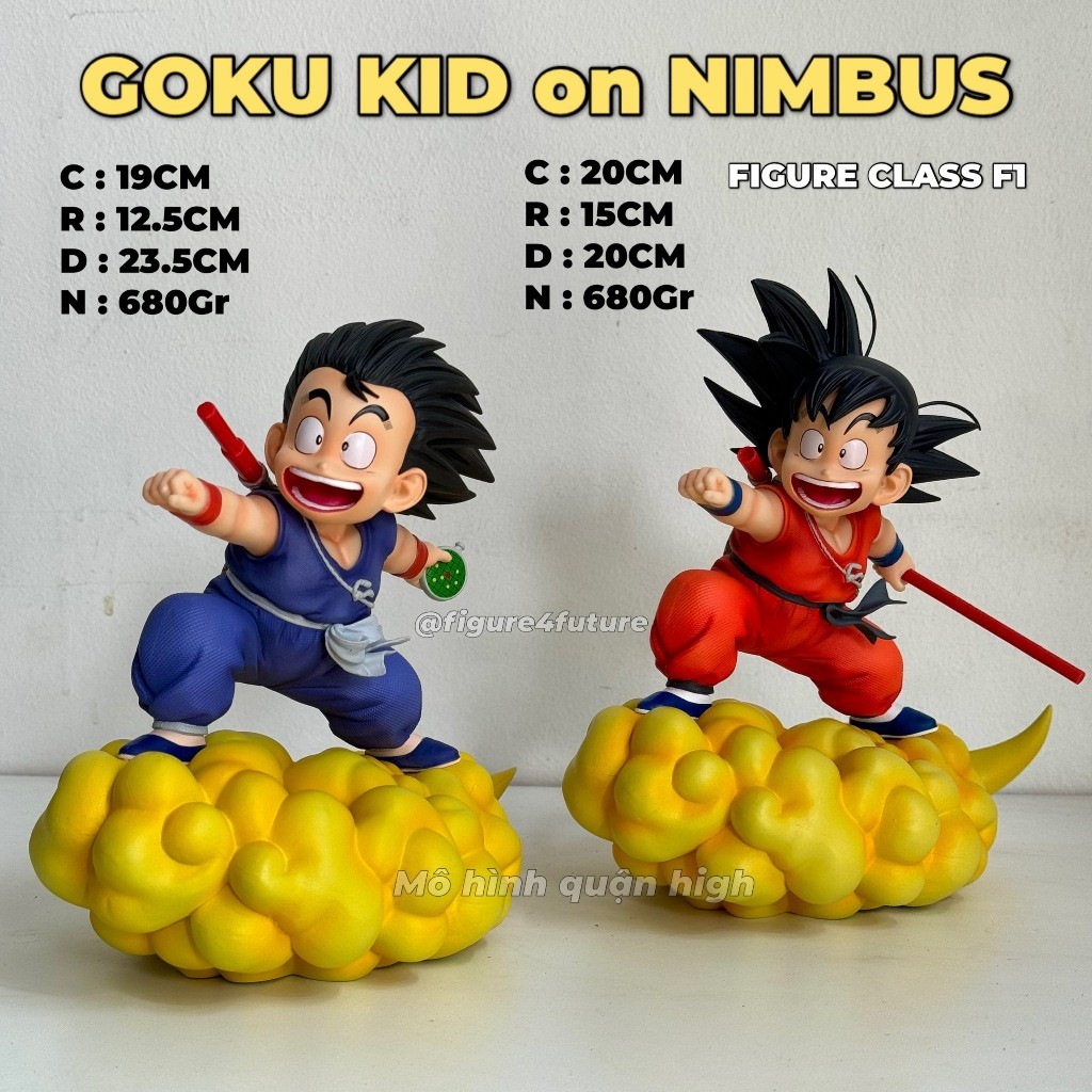 (20CM - F1) Mô hình nhân vật Son Goku Kid cưỡi mây cao 20cm - Kid goku cưỡi mây - mô hình goku son