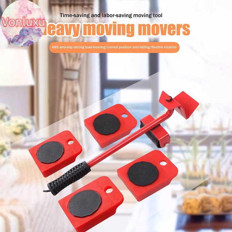 Vonluxu Đồ Nội Thất Hạng Nặng Nâng Dụng Cụ Vận Chuyển Nội Thất Mover Bộ 4 Di Chuyển Con Lăn 1 Bánh T