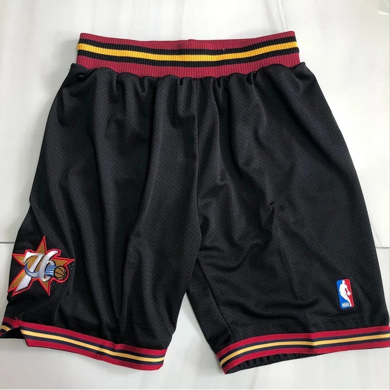 76ers Jerseys 76ers Iverson Secret thêu lưới cổ điển Quần short bóng rổ Radick Folz Enbider Pocket Q