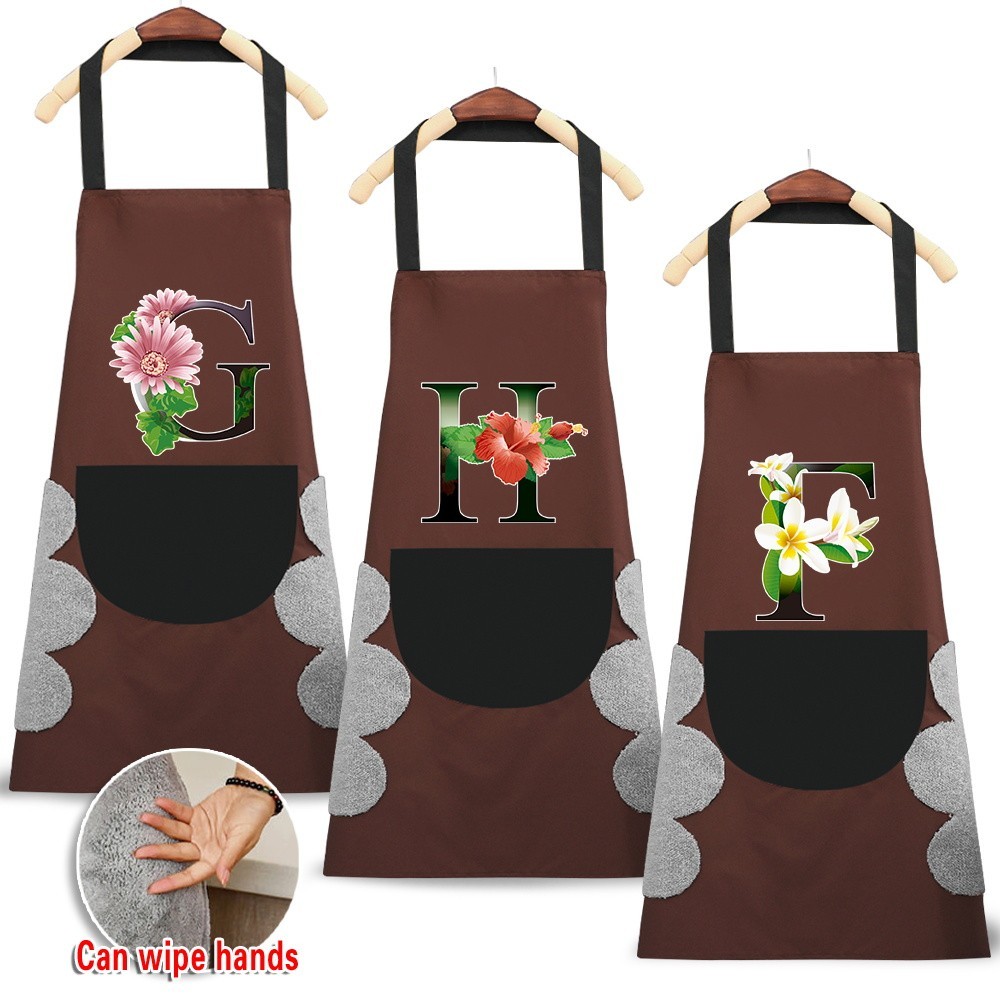 Restaurant Shop Attendant Work Uniform Apron Professional Kitchen Apron Women Pocket Cleaning Pinafo