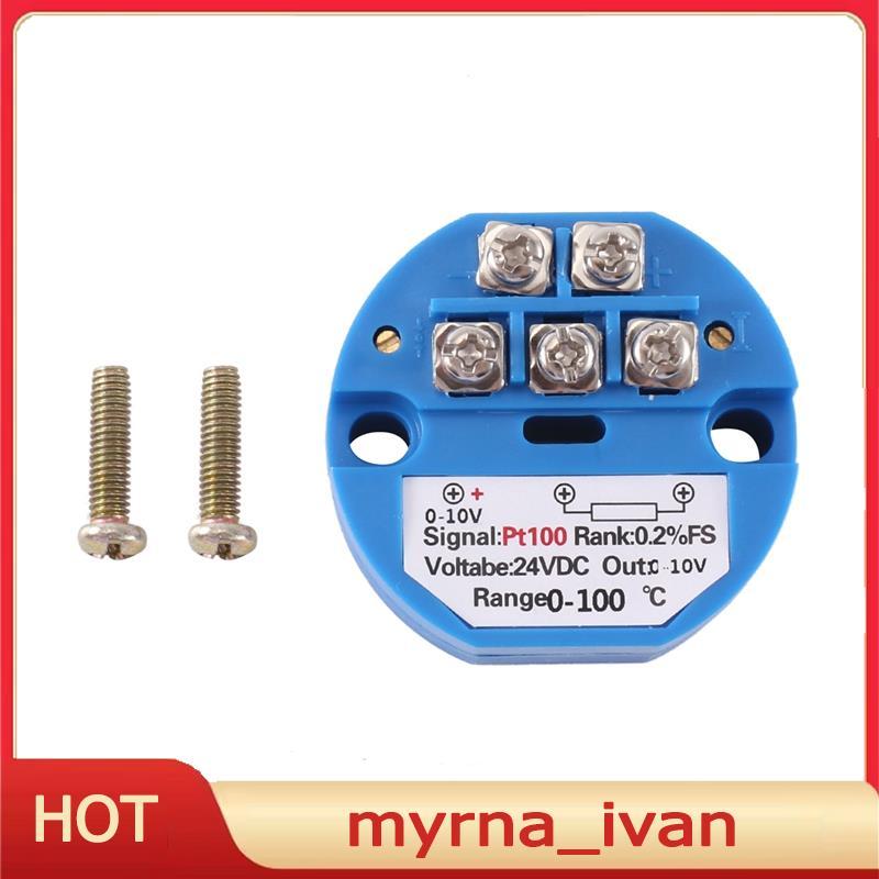 PT100 Loại sang 0-10V 0-100 độ RTD Đầu vào 0-10 một đầu ra DC24V Bộ phát nhiệt độ chịu nhiệt