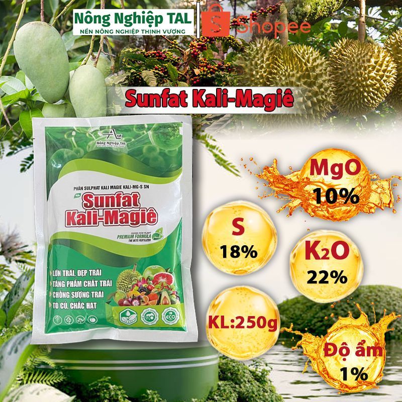 Sunfat Kali Magie 250g - Tăng Chất Lượng Trái Cây và Nông Sản - Phù Hợp Với Mọi Cây Trồng.
