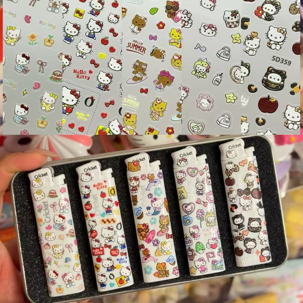 Mùa Hè Grassshopper DIY Sticker Sanrio Trọn Bộ Kitty Kitty Làm Móng Tay Grassshopper DIY Sticker 202