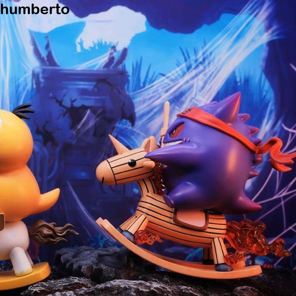 HUMBERTO Anime Nhân Vật Hành Động, Psyduck & Gengar Rocking Marco Pada Duck Anime Mô Hình Búp Bê, Hì