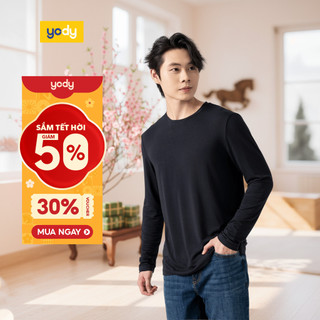  Áo Thun Thu Đông Nam YODY Giữ Nhiệt Cổ Tròn MCTL25F010 