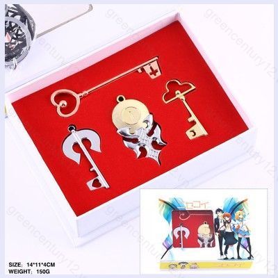 GC12 Anime Nhật Bản Nisekoi: Dây Chuyền Cho Raku, Chitoge, Onodera Và Marika Móc Khóa Bộ Đạo Cụ Cosp