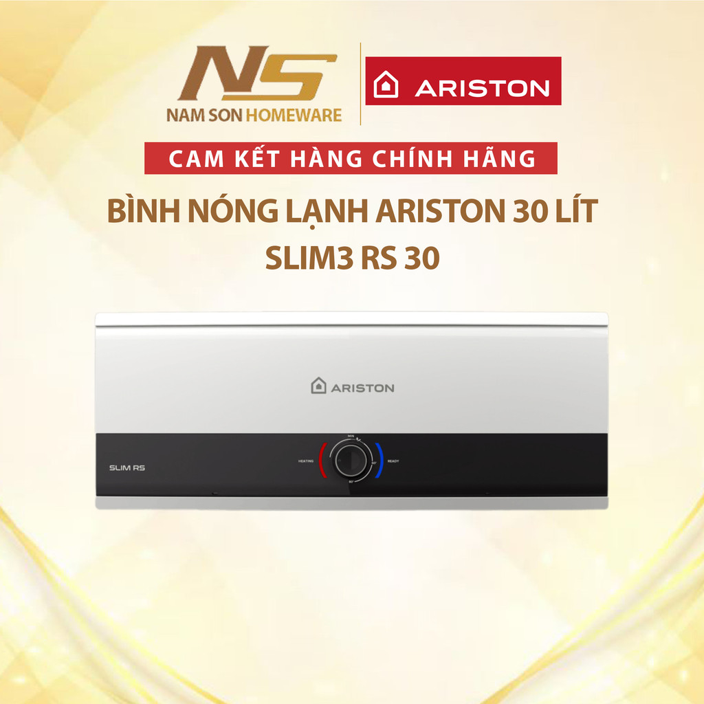 ARISTON SLIM3 RS 30l, SLIM3 R 30L ngang (CÓ GIAO HOẢ TỐC NỘI THÀNH HN)- Bình nóng lạnh gián tiếp SLI