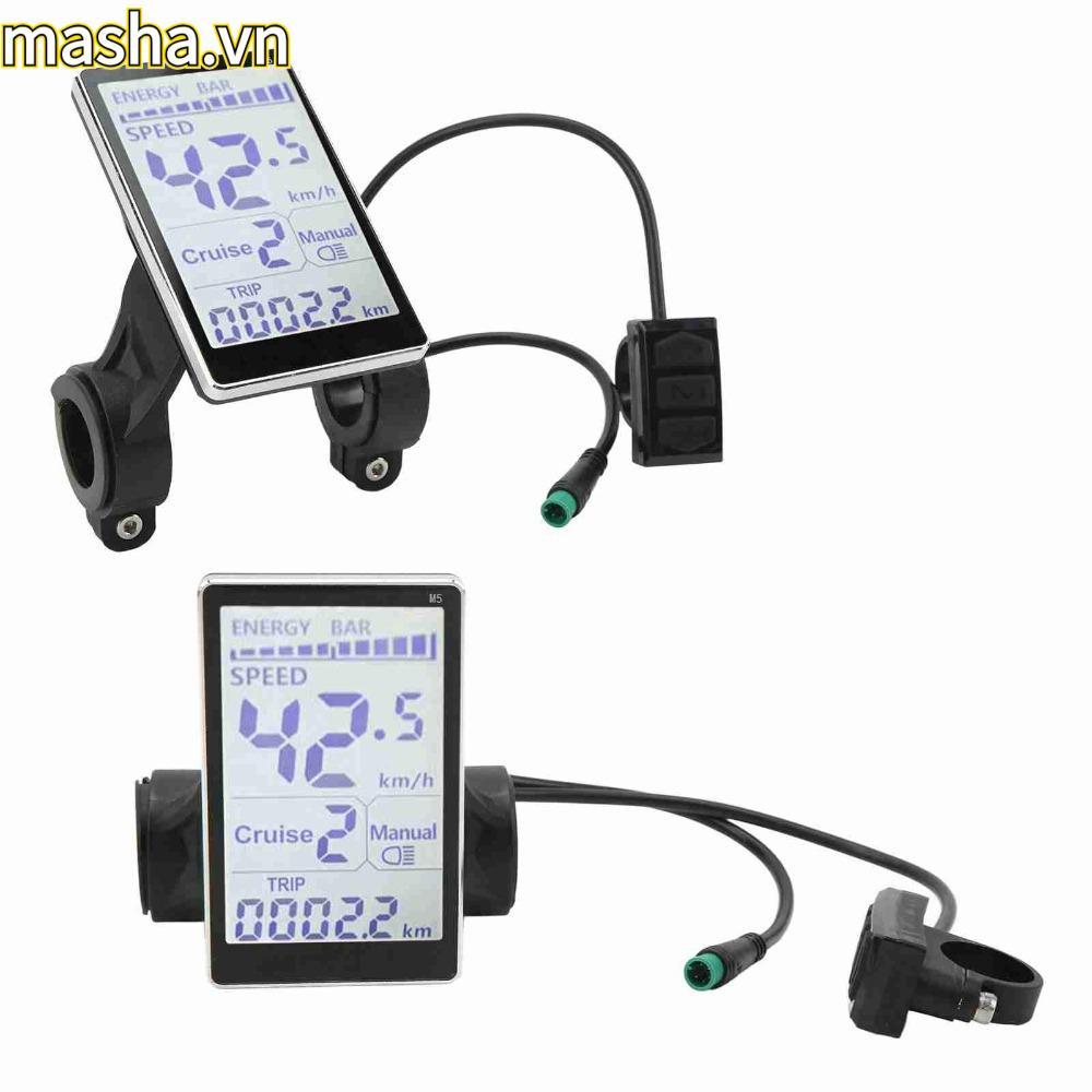 Màn hình LCD xe đạp điện, Đồng hồ LCD xe đạp điện 24V 36V 48V 60V ABS, Màn hình LCD chống nước 5 châ