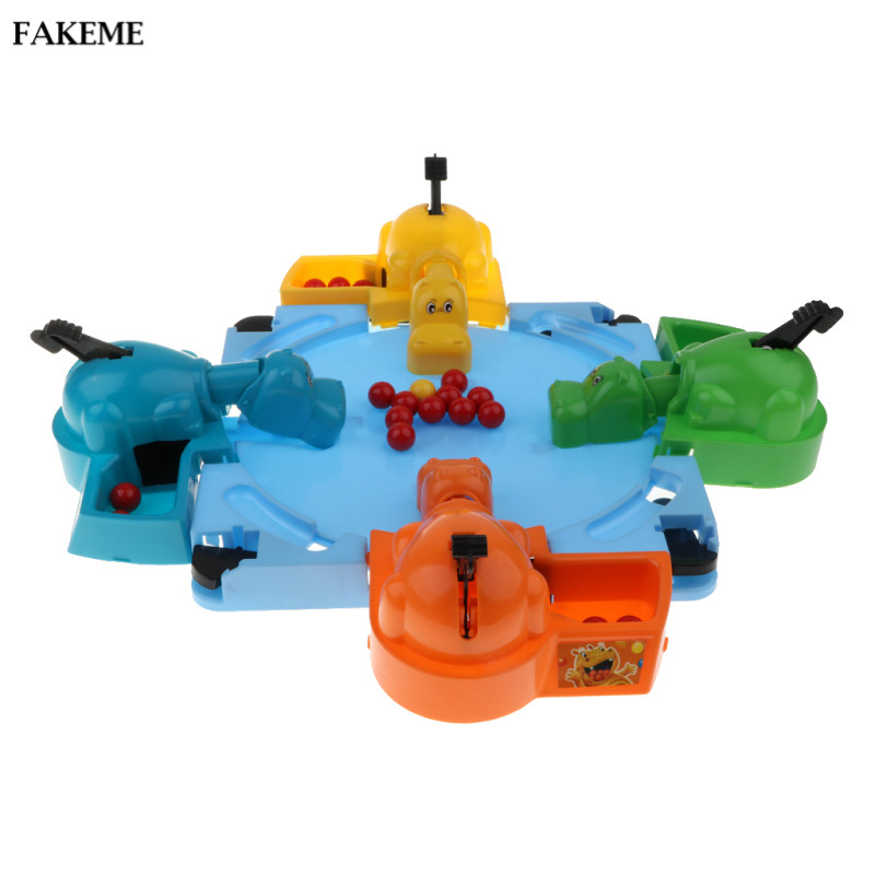 Máy tính để bàn Mini Hungry Hippo Board Game Trò chơi vui nhộn Gia đình Trẻ em Đồ chơi sinh nhật Quà