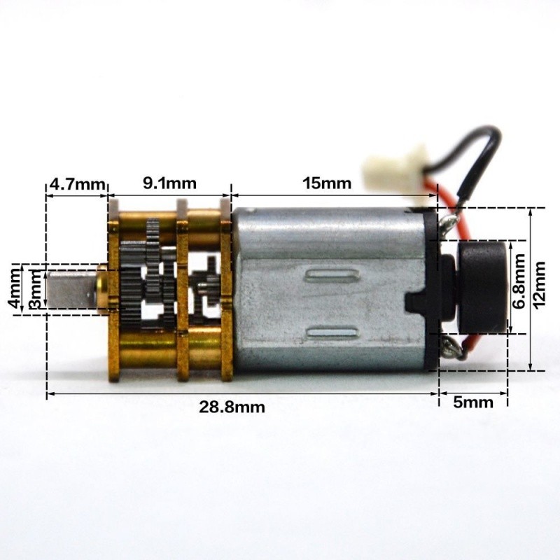 Động cơ bánh răng N20 3-12V Động cơ bánh răng bằng kim loại