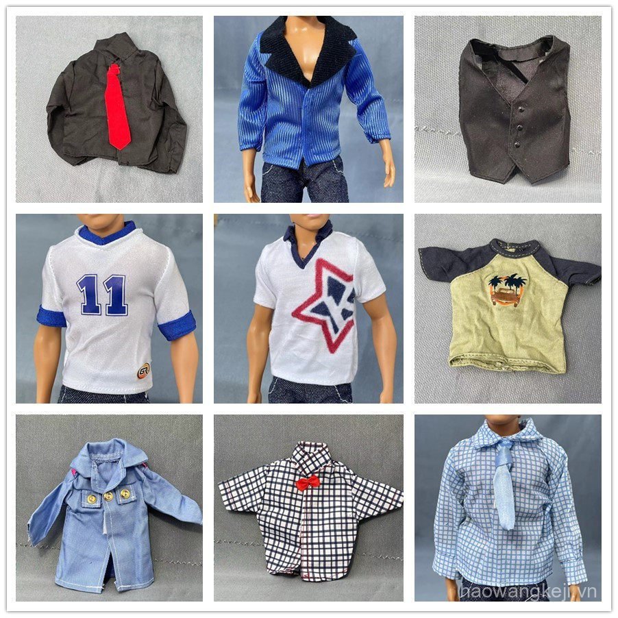 Trên 58 Yuan 32CM Quần Áo Búp Bê KEN KEN Quần Áo Búp Bê Nam Búp Bê Quần Áo Top Áo Vest PACB